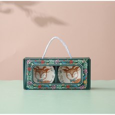 陶瓷餐具組禮盒 陶瓷碗筷禮盒 (四碗組) 新婚/新居/拜年送禮推薦, 2碗, 1個