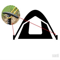 난티 텐트나사팩 캠프웨이, 그린, 1개