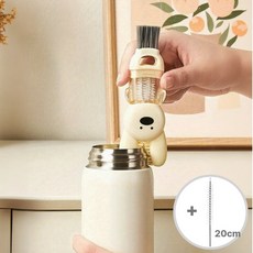 클리캣 4in1 텀블러 틈새 세척솔 휴대용 세척 브러쉬, 파스텔핑크, 1개