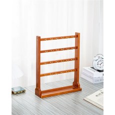 원목 키링 거치대 보관대 진열대 후크 액세서리 수납, 1개, 빈티지 4칸 24개 35cm 1급 방습 방오