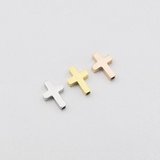 1-1-098 써지컬 펜던트 통과형 십자가 9x13mm (1개)