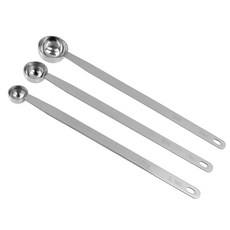 KUMGROT 21.4cm(8.66인치) 2.5ml 긴 손잡이 커피 스푼 304 식품 등급 스테인리스 스틸 테이블 스푼 밀크 파우더 향신료 커피 가루 및 기타 파우더용 1