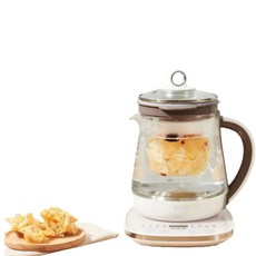 台灣品牌 小太陽 智慧溫控玻璃養生壺1.6L 不鏽鋼濾網 全自動養生壺 智能泡茶壺 定時泡茶壺, TE-60