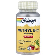 쏠라레이 메틸 B-12 라즈베리-레몬 맛 5000 mcg 60 마름모 정, 2개, 60정
