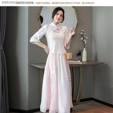改良式漢服套裝 中國風日常兩件式裙裝