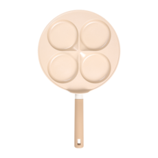 트루쿡 IH 인덕션 에그팬 세라믹 4구 계란 후라이팬, 27cm, 1개