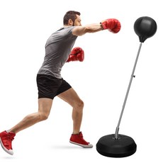 FIVING 복싱샌드백 스탠딩 샌드백 복싱 스피드볼 스트레스 해소 복싱 훈련 남녀 공용, 블랙