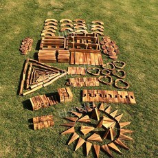 실내 원목 대형 블록 놀이 장난감 유아 아동용 유치원 어린이집 어린이 교구 나무 블럭 창의, 대형 508개 (실내 탄화) 40kg