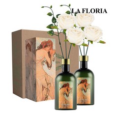 라플로리아 꽃 디퓨저, 2개, 500ml, S3제주동백향/B13장미(소)L12/화이트