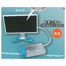 ToysSpirits 電競電腦組模型 純白版 轉蛋 蛋樂寶, 1個, 螢幕顯示器