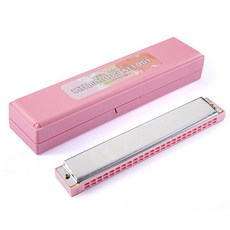 BUZOO 학습용 하모니카 24홀 하모니카 c키 24홀, 1개, 핑크색