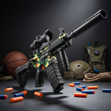 M416 너프건 돌격소총 장난감총 77cm, 1세트
