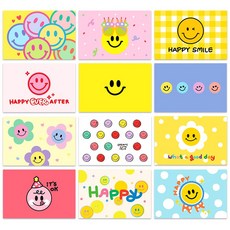 마음담아 60장세트 귀여운 감성 일러스트 인테리어 해피스마일 엽서, 엽서60장세트