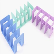 다랭이스토어 심플 컬러 4칸 책꽂이 책상용책꽂이, 화이트그레이