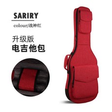 일렉 베이스기타 가방 폼케이스 파우치 어쿠스틱 긱백 커버 아이바네즈 패딩케이스 통기타가방, 6 *업그레이드*일렉트릭 기타백: 레드