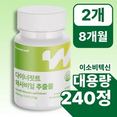 다이너핏트 와사비잎 추출물100% 정품 식약청인증, 2개, 120정
