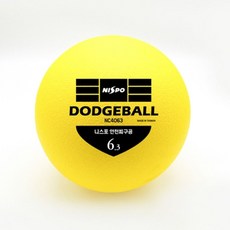 피구 공 학교 운동 필수품 니스포 소프트 스포츠 공 16cm, 네온옐로우, 1개