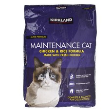 커클랜드시그니춰 슈퍼 프리미엄 메인터넌스 치킨 앤 라이스 고양이 사료, 11.34kg, 1개