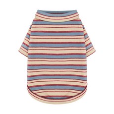 스타일리시한 스트라이프 블록 강아지 셔츠 편안함 통기성 주름 방지 소형 중형 대형견을 위한 완벽한 의류 애완 동물 애호가를 필수 아이템 S