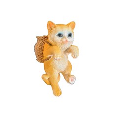 영아쿠아 바구니 고양이 트레이 수조 장식 진한 줄무늬 치즈, 1개