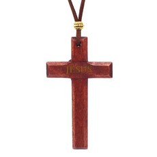 락모터스 자동차 원목 십자가 차량걸이 룸미러걸이 가톨릭 천주교 교회 세례 선물용, 1개, 레드우드