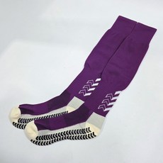 맨사템 풋살 축구 스타킹 양말 논슬립 미끄럼방지 장목, 퍼플, 1개