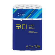 CODI New Deco濕紙巾兼用衛生紙 3層 25m 30捲, 1個, 30入