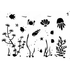 ST-B50-0055 型染版(Stencil) - 蝶古巴特diy-簍空模板-塗鴉模版-繪畫模版, 1個, B50-0055