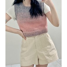 옴브레 베스트 DIY 대바늘 조끼, 05 블루그레이 M, 1세트