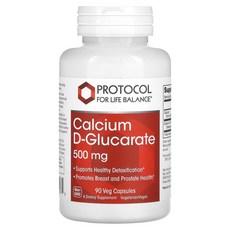 Protocol for Life Balance 칼슘 D-Glucarate 500mg 90 베지캡슐, 90정, 1개, 90정