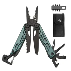 BHBT 17 In 1 Multitool 펜치 접이식 다기능 도구 휴대용 EDC 야외 장비 홈 수리 멀티 도구 7 색, 01 빠른  Mainland, 06 Misty Blue