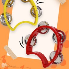 매그놀리아웍스 미니 탬버린 선물 사은품 판촉물 대량선물 단체선물, 레드, 1개, 레드
