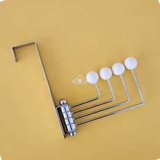 회전형 도어 후크 4구 문걸이행거 문걸이후크 무타공옷걸이