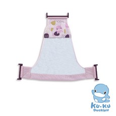 酷咕鴨 成長印記可調式安全沐浴網, 粉, 1個