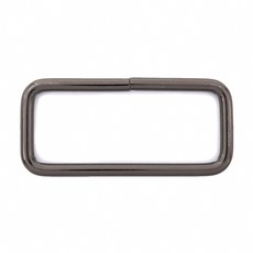 糊塗鞋匠 優質鞋材 N318 方形扣 1個 包包扣 皮帶扣 腰帶扣 背帶扣環, J02 內徑50mm銀黑