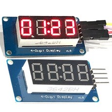 4位數LED顯示模組 TM1637晶片 七段顯示器 亮度可調 適用Arduino開發板, 1個
