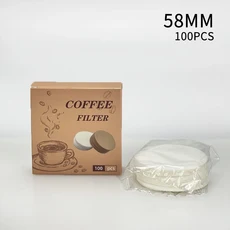 커피 필터 종이 51mm 53mm 58mm 라운드 일회용 Delonghi Breville Portafilter 에스프레소 도구 바리 스타, 01 58MM