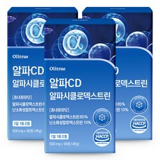 올리트루 알파CD 알파시클로덱스트린 HACCP인증, 3개, 90정