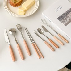 KOUJI 叩吉好物 簡約風格 觸感溫潤 輕巧耐用 易於清潔, 1個, 木柄奶油刀