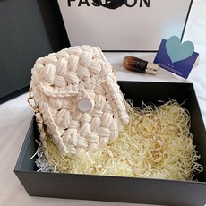 코바늘 핸드폰 가방 뜨기 DIY 망스티치 손뜨개 네트백 그물백 취미+한정사은품, 1코바늘폰가방-블랙