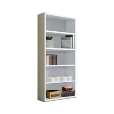 36T PET 5단800 와이드 책장, 화이트