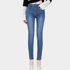 리치블랑 여성 허리밴딩 스판 스키니진 청바지 (2단기장)