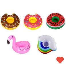 컵홀더 튜브 컵받침대 커피잔 음료수 커피 캔 물컵 받침대 홀더 플라밍고 수박 도넛 무지개구름_rl, 1개, 컵홀더튜브(플라밍고)