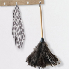 타조 먼지 털이개 우드 핸디 청소용 타조 깃털 먼지 가정용 제거 차량용, 타조털 (소형)