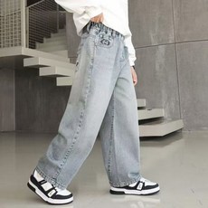 봄 주니어 하이라이트 와이드 데님팬츠