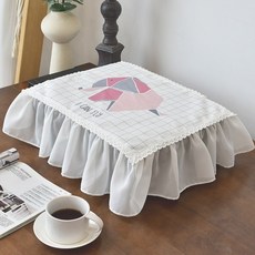 프린터기 먼지 덮개 레이스 커버 복사기 보호 덮개 천, 길이 38폭 35높이 18cm, 코끼리