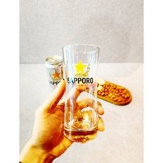 삿뽀로 맥주잔 신형 420ml 예쁜수입맥주컵 홈바 하이볼 집들이선물, 1개