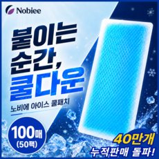 노비에 시원한 붙이는 아이스 쿨패치 쿨팩, 100개