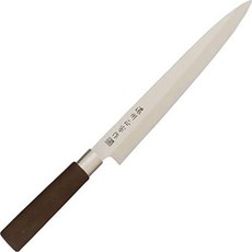 營部連 日本製濃州正宗生魚片刀：樹脂柄、鋒利耐用 適用於料理、野營與露營, 1個, 刺身, 棕色