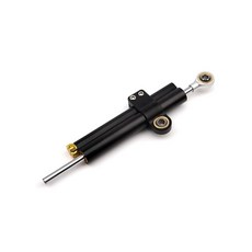 범용 오토바이 스티어링 댐퍼 조절 가능한 알루미늄 댐퍼 스태빌라이저 CB650R CB650RR CB1000R CBR1000RR MT07 MT09 MT10 더블 튜브25.4c, 10.1, Black